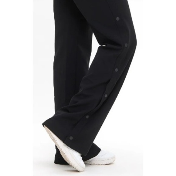 Buffbunny Snap Side Pant Onyx Black Small Highrise Flare Track Pants - Picture 2 of 13